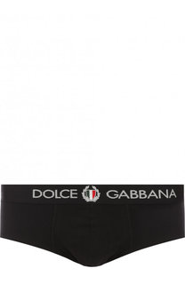 Хлопковые хипсы с широкой резинкой Dolce &amp; Gabbana