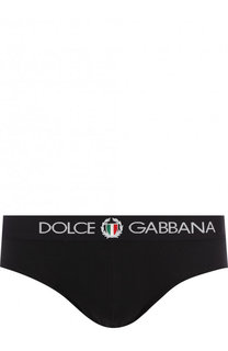 Хлопковые брифы с широкой резинкой Dolce &amp; Gabbana