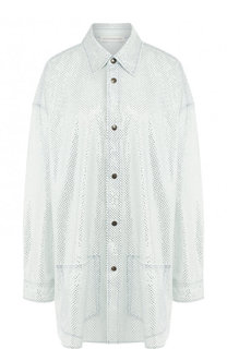 Хлопковая блуза свободного кроя с накладными карманами Faith Connexion