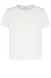 Хлопковая футболка с круглым вырезом Saint Laurent