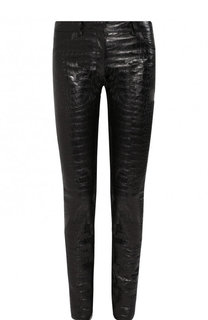 Укороченные кожаные брюки Roberto Cavalli