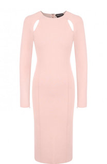 Однотонное приталенное платье с круглым вырезом Tom Ford