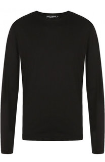 Хлопковый лонгслив с круглым вырезом Dolce &amp; Gabbana