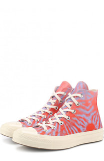 Высокие текстильные кеды All Star с принтом Converse