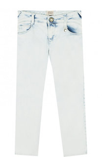 Джинсы с декоративными потертостями Armani Junior