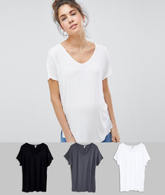 Набор из 3 футболок ASOS DESIGN Maternity - Скидка 10 - Мульти