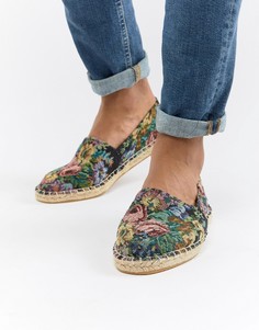 Эспадрильи с цветочным принтом ASOS DESIGN - Черный