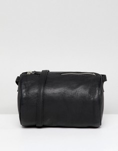 Кожаная сумка через плечо ASOS DESIGN - Черный