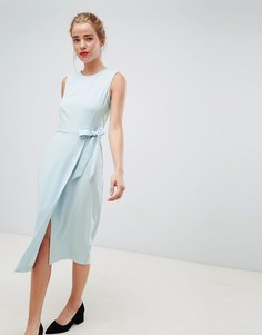 Платье-футляр с V-образным вырезом на спине Closet London - Синий