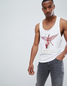 Майка-борцовка с принтом ASOS DESIGN Nirvana - Белый