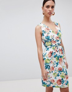 Платье мини с цветочным принтом Closet London - Мульти