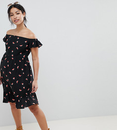 Платье-бандо мини с принтом ASOS DESIGN Maternity - Мульти