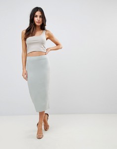 Длинная юбка-карандаш ASOS DESIGN - Зеленый