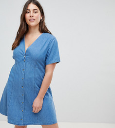Синее джинсовое платье ASOS DESIGN Curve - Синий