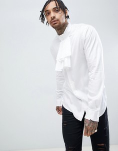 Рубашка классического кроя с рюшами ASOS DESIGN - Белый