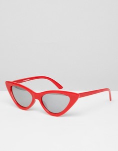 Красные солнцезащитные очки кошачий глаз Glamorous - Красный