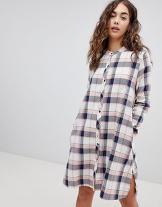 Платье-рубашка в клетку QED London - Темно-синий