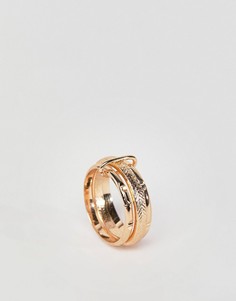 Кольцо в винтажном стиле ASOS DESIGN - Золотой