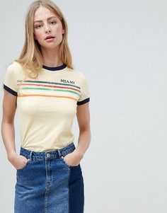 Футболка стиля ретро в разноцветную полоску Brave Soul Starsky - Мульти