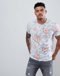 Футболка с цветочным принтом Urban Threads - Белый