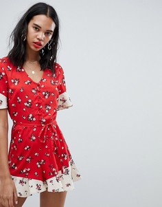 Ромпер с цветочным принтом Boohoo - Мульти