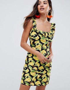 Сарафан с оборкой и принтом ASOS DESIGN - Мульти