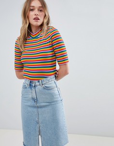 Футболка в полоску Monki - Мульти