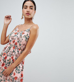 Платье мини на бретельках с цветочным принтом Boohoo - Мульти