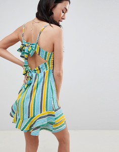 Платье мини с оборкой на подоле Boohoo - Мульти