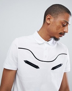 Белая футболка-поло с отделкой в стиле вестерн ASOS DESIGN - Белый
