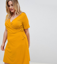 Платье с запахом New Look Curve - Желтый