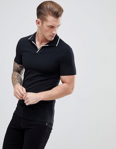 Обтягивающее поло с отложным воротником и окантовкой ASOS DESIGN - Мульти