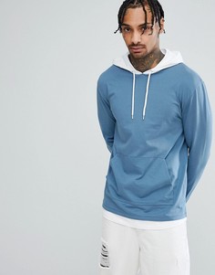 Свободный лонгслив с контрастным капюшоном ASOS DESIGN - Мульти