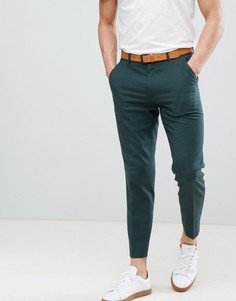 Зеленые строгие брюки зауженного кроя ASOS DESIGN - Зеленый