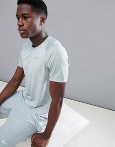 Серая футболка с камуфляжным принтом Nike Running Miler Breathe 904661-019 - Серый