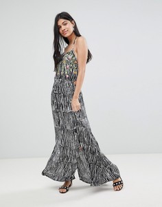 Платье макси с вырезом капелькой Raga - Черный