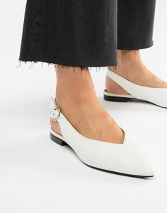 Балетки с острым носком ASOS DESIGN Lasca - Белый