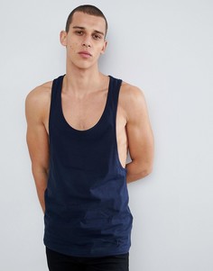 Темно-синяя майка-борцовка ASOS DESIGN - Темно-синий