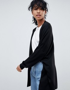 Oversize-кардиган из тонкого трикотажа ASOS DESIGN - Черный