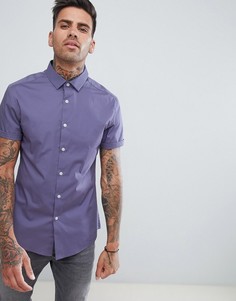 Фиолетовая рубашка скинни ASOS DESIGN - Фиолетовый