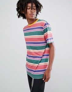 Свободная футболка в полоску из фактурной ткани ASOS DESIGN - Мульти
