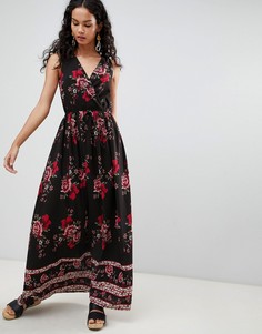 Платье макси с цветочным принтом Parisian - Черный