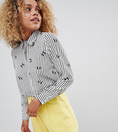 Рубашка в полоску с принтом ASOS DESIGN Petite - Мульти