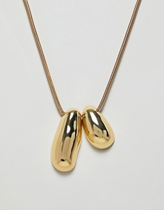 Позолоченное ожерелье ASOS DESIGN - Золотой