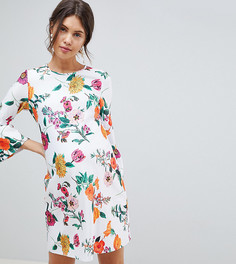 Платье с расклешенными рукавами и цветочным принтом ASOS DESIGN Maternity - Мульти