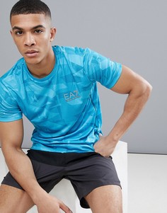 Футболка из дышащей ткани цвета морской волны EA7 Training Performance Ventus 7 - Синий