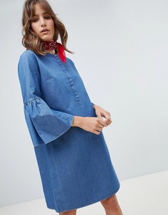 Джинсовое платье с рукавами клеш M.i.h Jeans Beck - Синий