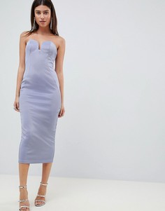 Бандажное облегающее платье ASOS DESIGN - Синий