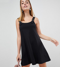 Сарафан с ремешками ASOS DESIGN Petite - Черный