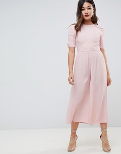 Комбинезон с оборками на рукавах ASOS DESIGN - Розовый